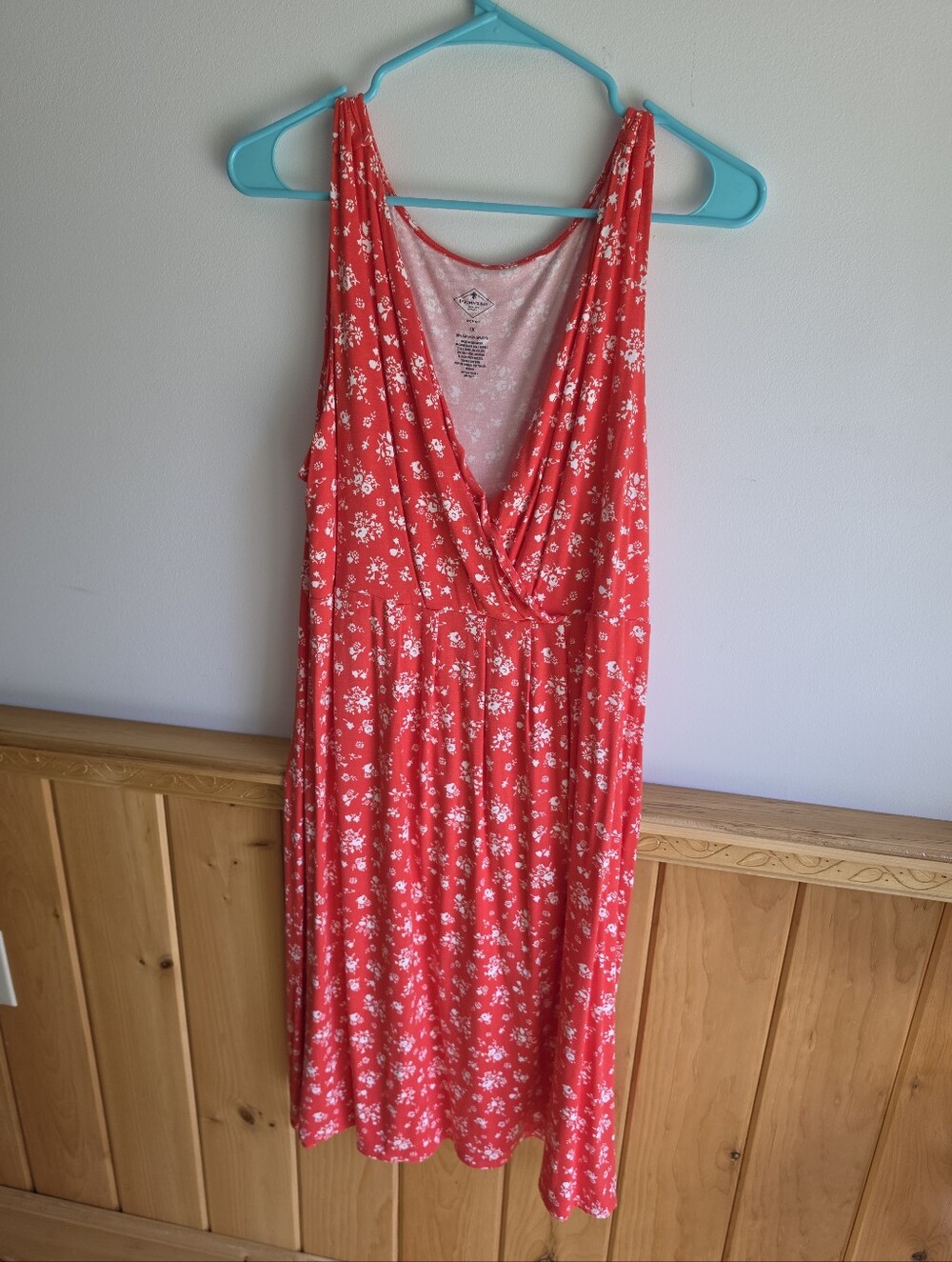 St. John's Bay Orange Floral Midi Dress